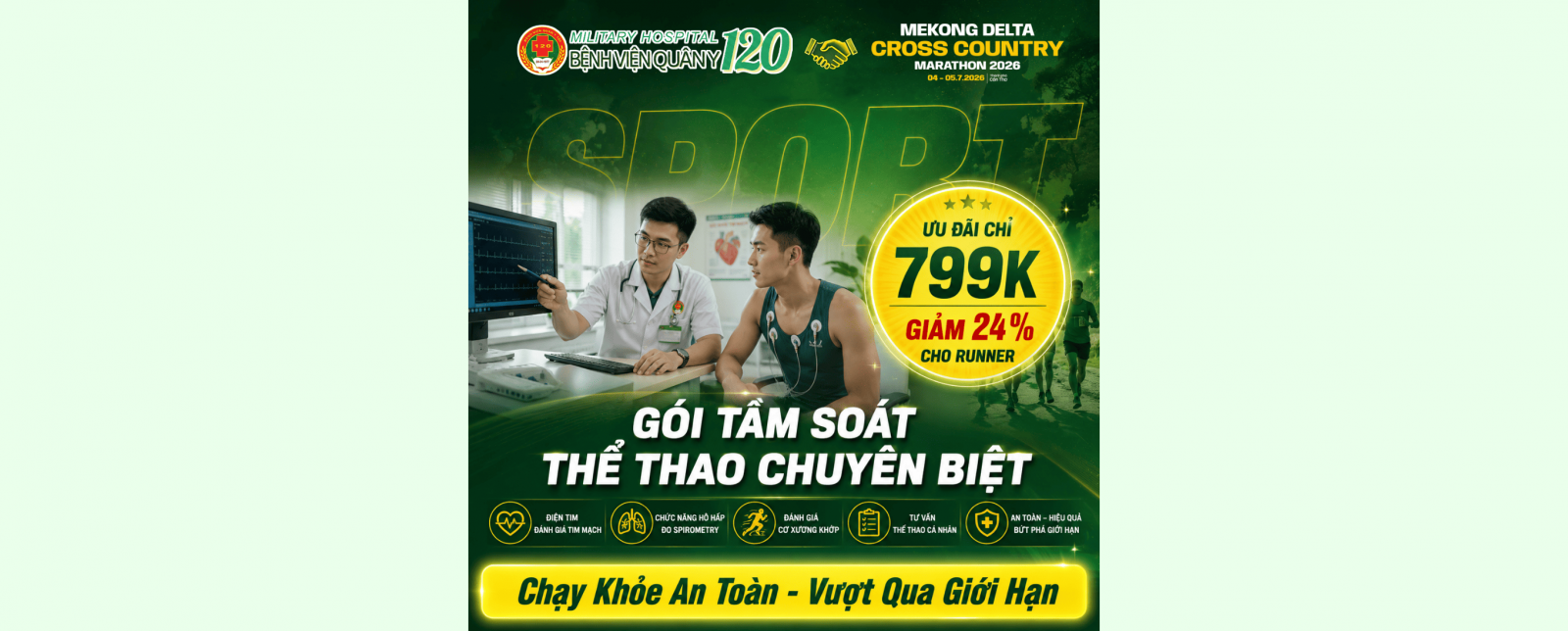 [SỨC KHỎE ĐƯỜNG ĐUA] CHẠY KHỎE – CHẠY AN TOÀN CÙNG GÓI KHÁM MDC2026 SPORT