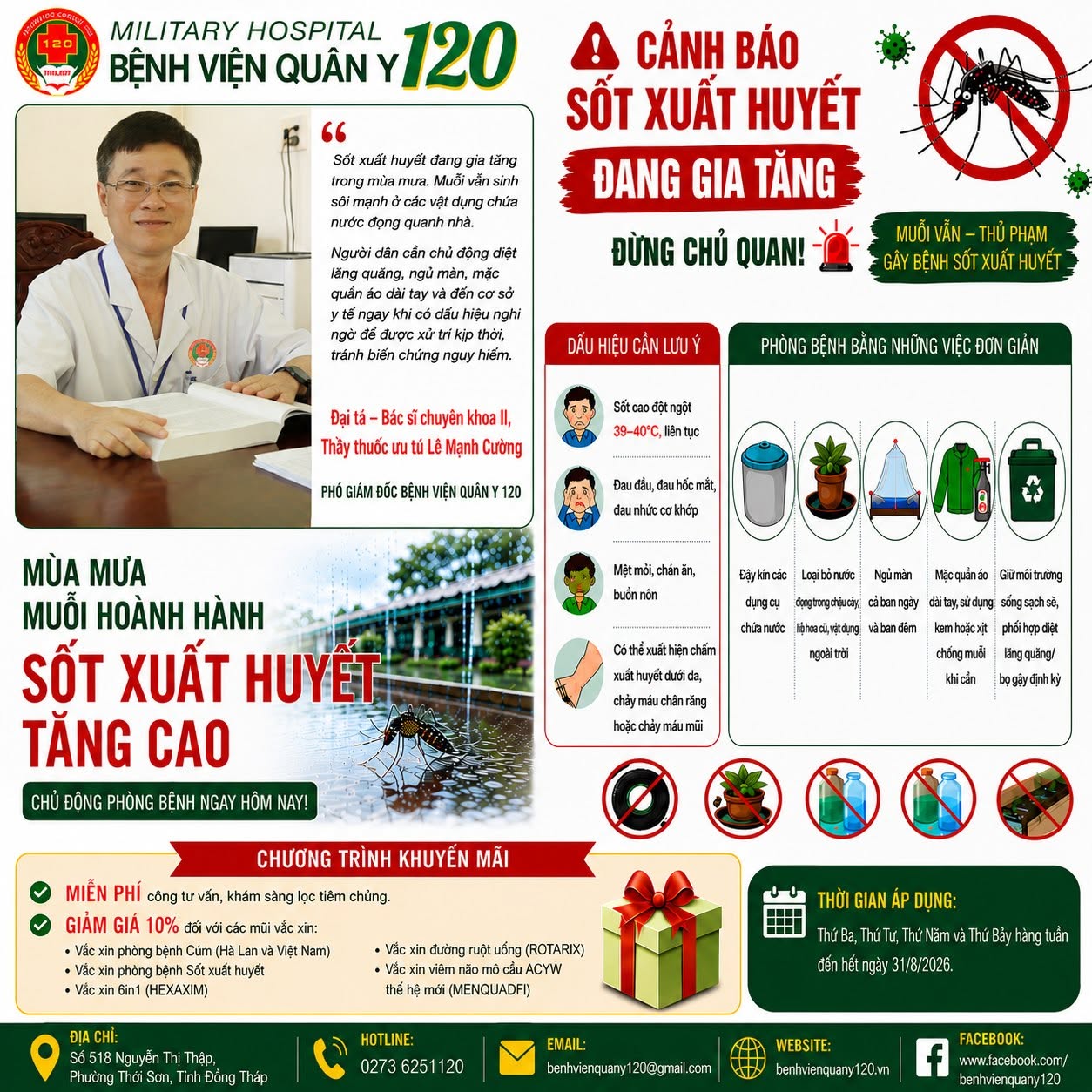SỐT XUẤT HUYẾT ĐANG GIA TĂNG – ĐỪNG CHỦ QUAN!