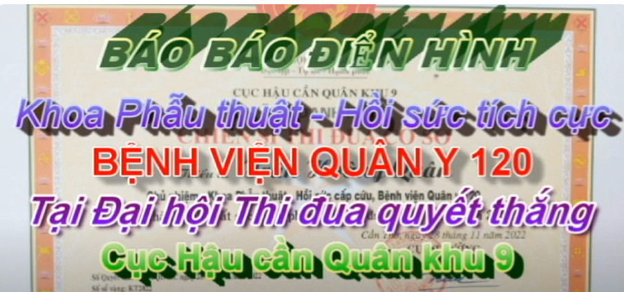 Báo cáo điển hình Khoa Phẫu thuật Hồi sức Cấp cứu