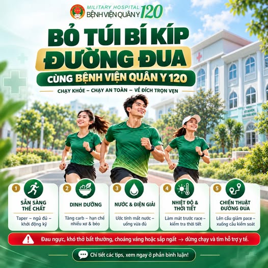 BỎ TÚI BÍ KÍP ĐƯỜNG ĐUA CÙNG BỆNH VIỆN QUÂN Y 120